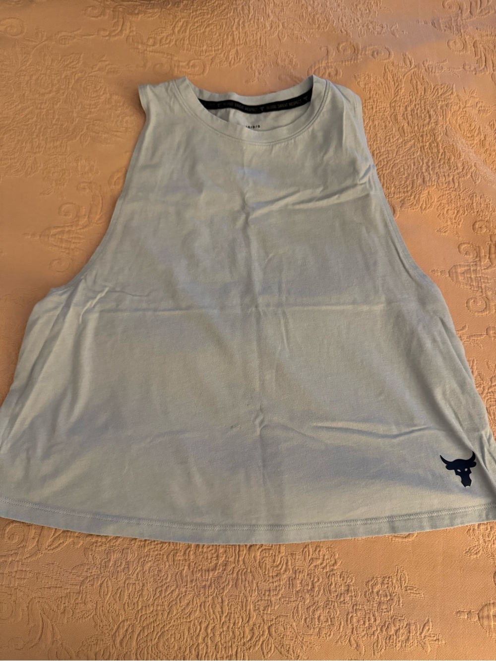 Under Amour Blue Muscle Tank Top with Bull Logo